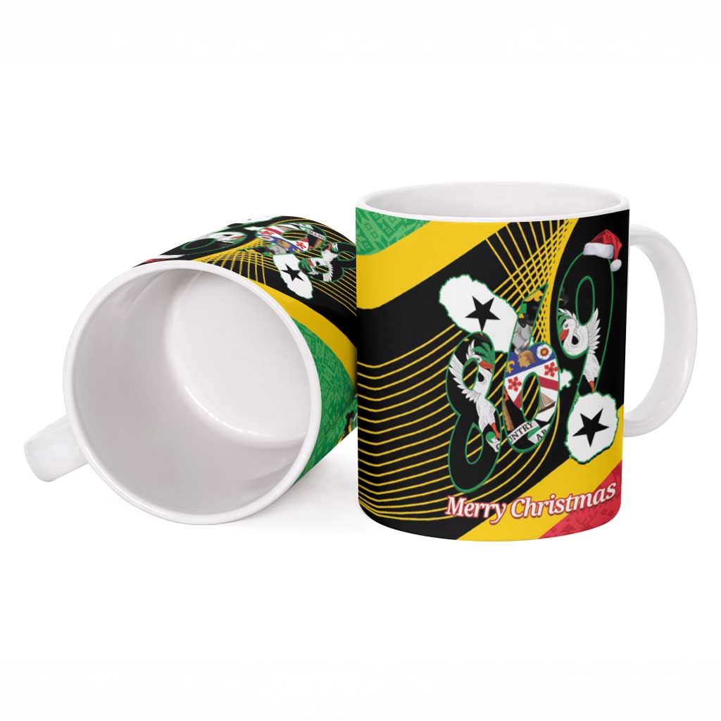 St Kitts and Nevis Christmas Ceramic Mug 869 Proud With Map - Wonder Print Shop