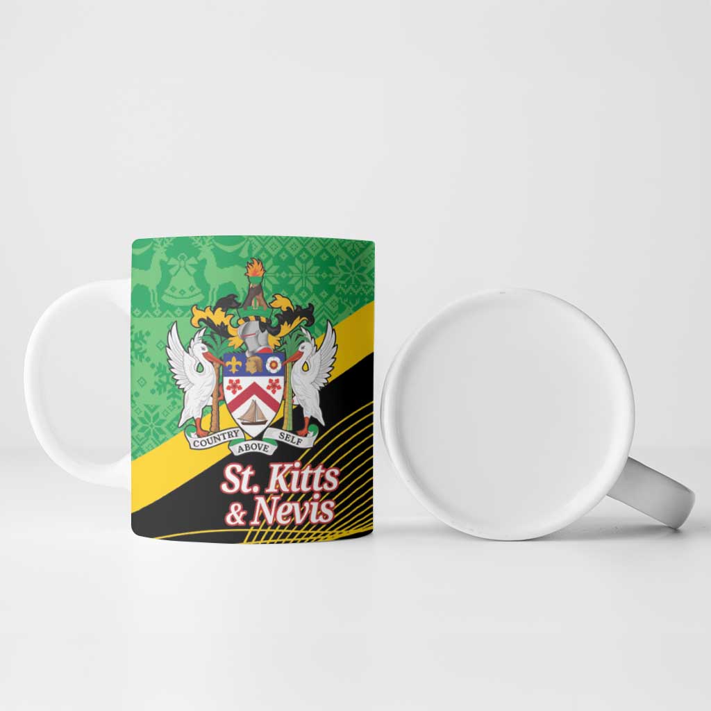 St Kitts and Nevis Christmas Ceramic Mug 869 Proud With Map - Wonder Print Shop