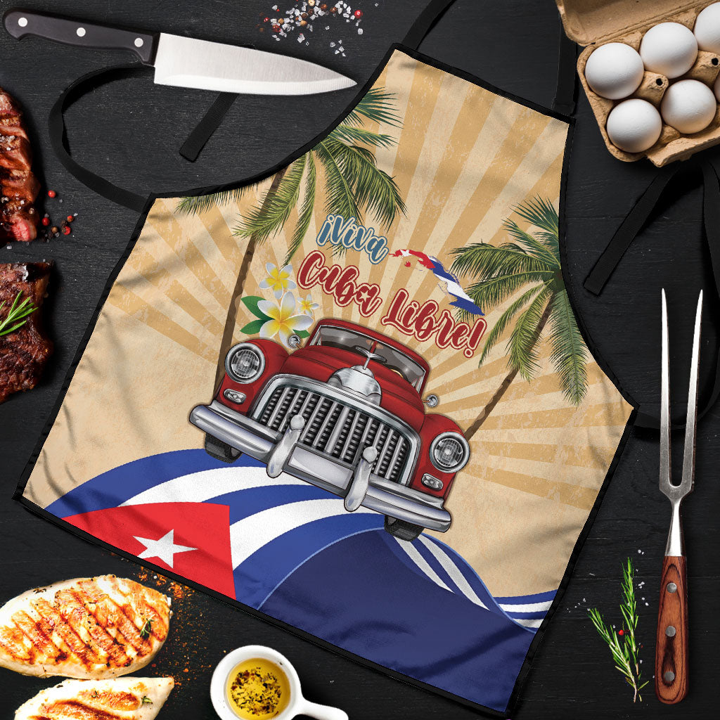 Viva Cuba Libre Apron Cuban Retro Car Tropical Vibes