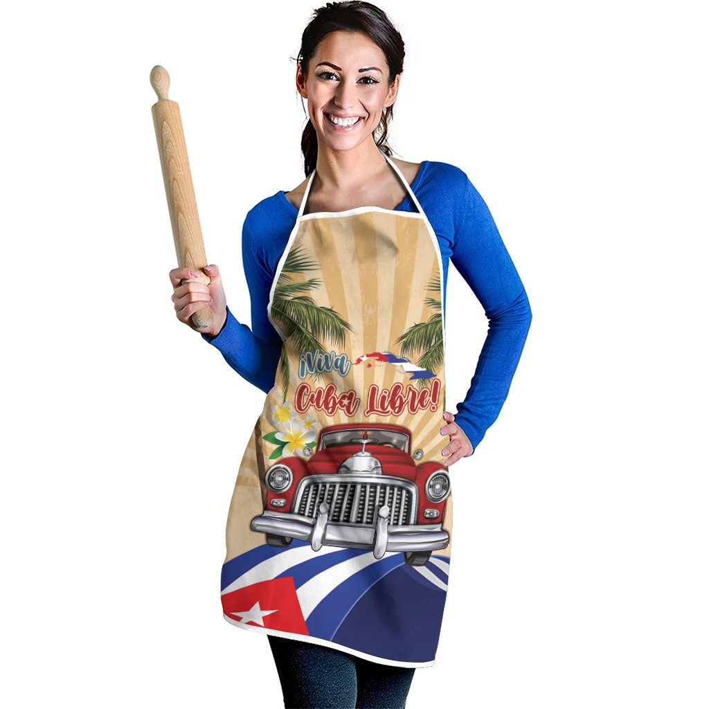 Viva Cuba Libre Apron Cuban Retro Car Tropical Vibes