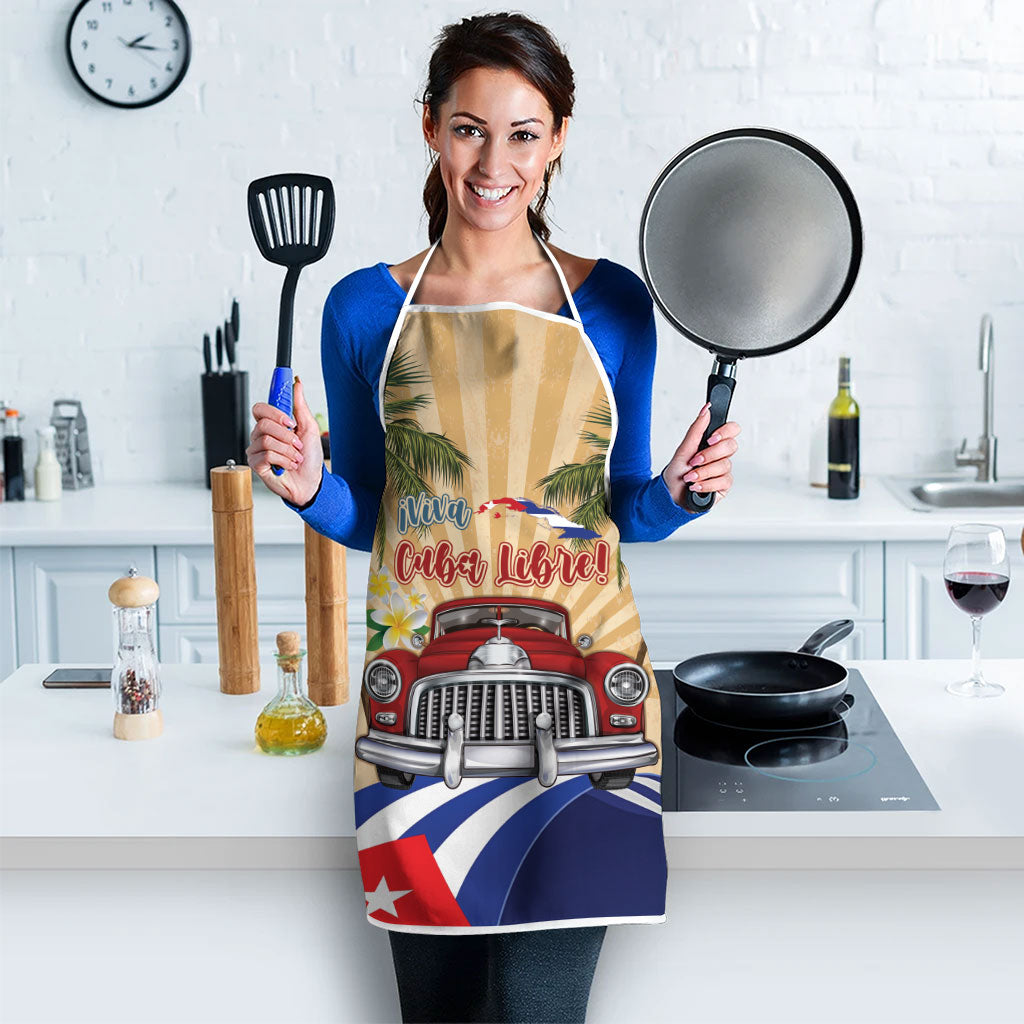 Viva Cuba Libre Apron Cuban Retro Car Tropical Vibes