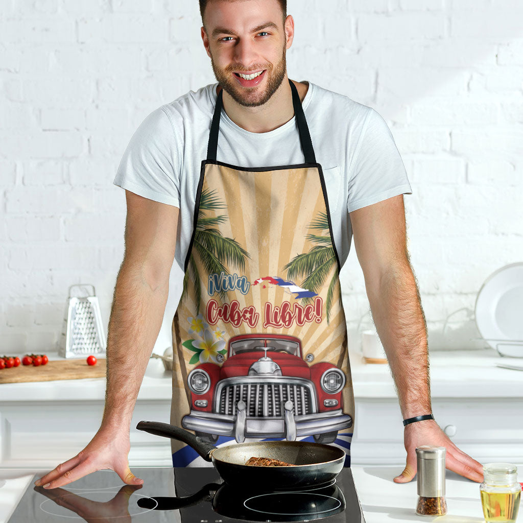 Viva Cuba Libre Apron Cuban Retro Car Tropical Vibes