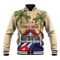 Personalized Viva Cuba Libre Baseball Jacket Cuban Retro Car Tropical Vibes