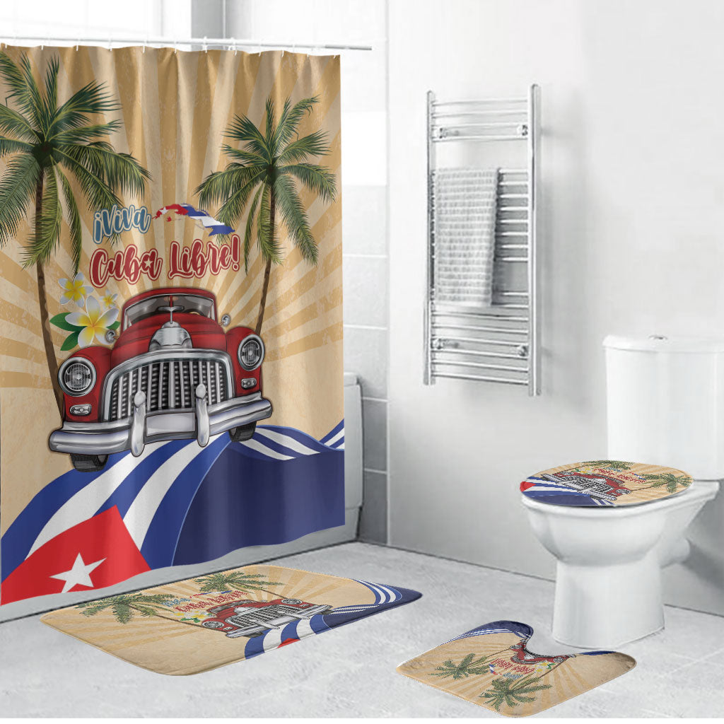 Viva Cuba Libre Bathroom Set Cuban Retro Car Tropical Vibes