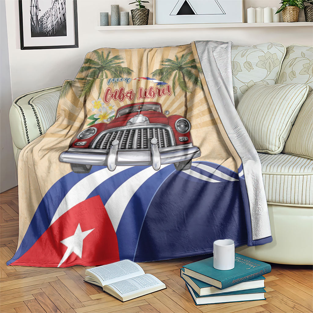 Viva Cuba Libre Blanket Cuban Retro Car Tropical Vibes