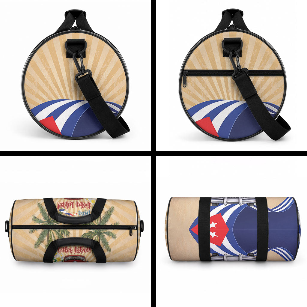 Viva Cuba Libre Duffle Bag Cuban Retro Car Tropical Vibes