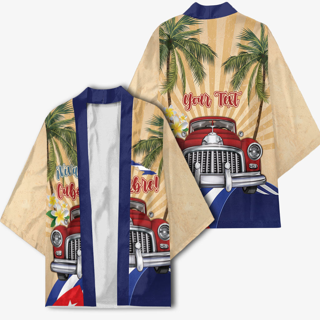 Personalized Viva Cuba Libre Kimono Cuban Retro Car Tropical Vibes