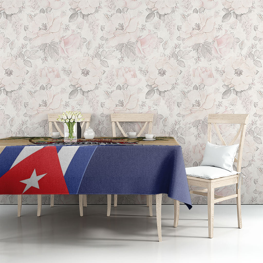 Viva Cuba Libre Tablecloth Cuban Retro Car Tropical Vibes