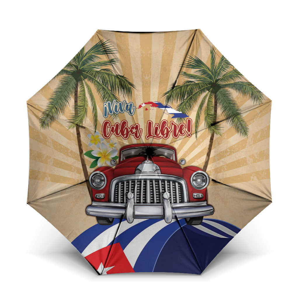 Viva Cuba Libre Umbrella Cuban Retro Car Tropical Vibes