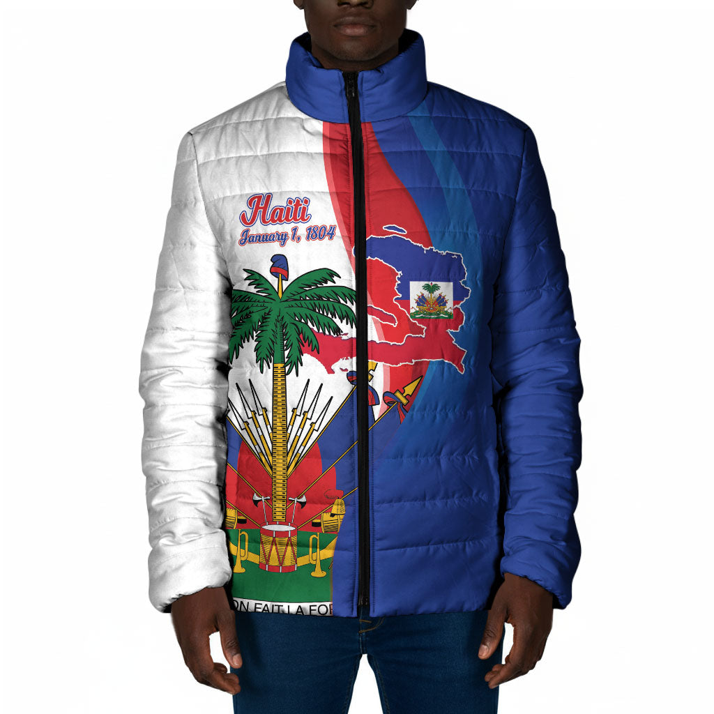 Haiti Independence Day Padded Jacket 1804 Viv Haiti Viv Libete