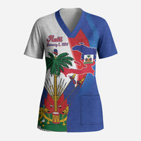 Haiti Independence Day Scrub Top 1804 Viv Haiti Viv Libete