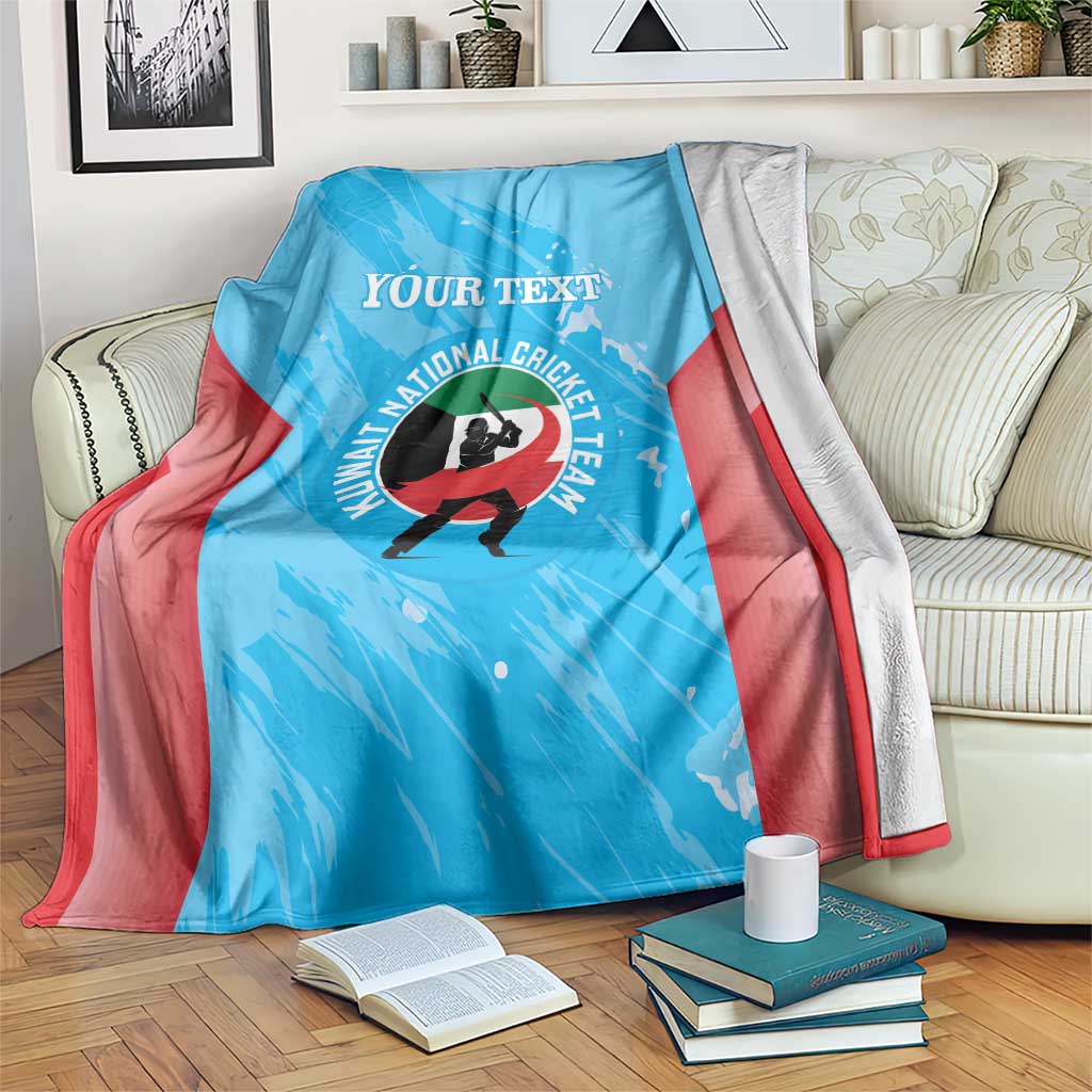 Custom Kuwait Cricket Blanket Go Champions Grunge Style