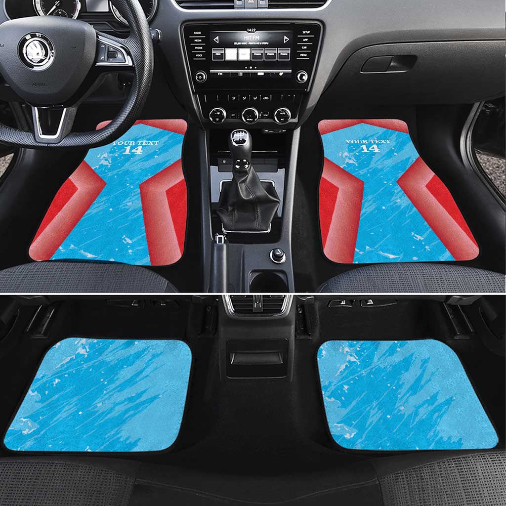 Custom Kuwait Cricket Car Mats Go Champions Grunge Style