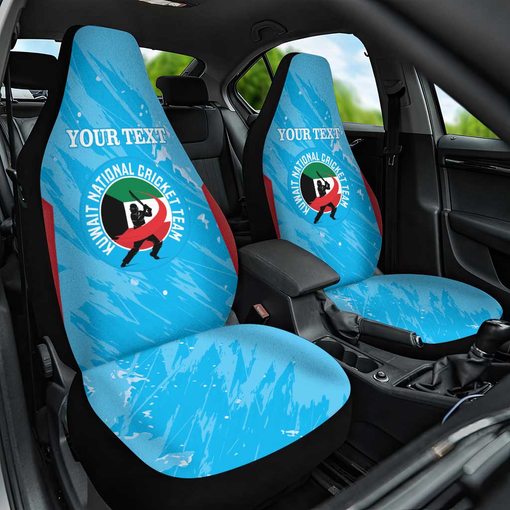 Custom Kuwait Cricket Car Seat Cover Go Champions Grunge Style