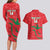 Custom Oman Cricket Couples Matching Long Sleeve Bodycon Dress and Hawaiian Shirt Go Champions Strong Flame Style - Wonder Print Shop