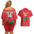 Custom Oman Cricket Couples Matching Off Shoulder Short Dress and Hawaiian Shirt Go Champions Strong Flame Style - Wonder Print Shop