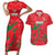 Custom Oman Cricket Couples Matching Short Sleeve Bodycon Dress and Hawaiian Shirt Go Champions Strong Flame Style - Wonder Print Shop