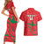 Custom Oman Cricket Couples Matching Short Sleeve Bodycon Dress and Hawaiian Shirt Go Champions Strong Flame Style - Wonder Print Shop