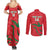 Custom Oman Cricket Couples Matching Summer Maxi Dress and Long Sleeve Button Shirt Go Champions Strong Flame Style - Wonder Print Shop