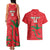 Custom Oman Cricket Couples Matching Tank Maxi Dress and Hawaiian Shirt Go Champions Strong Flame Style - Wonder Print Shop