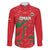 Custom Oman Cricket Family Matching Long Sleeve Bodycon Dress and Hawaiian Shirt Go Champions Strong Flame Style - Wonder Print Shop