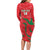 Custom Oman Cricket Family Matching Long Sleeve Bodycon Dress and Hawaiian Shirt Go Champions Strong Flame Style - Wonder Print Shop