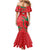 Custom Oman Cricket Family Matching Mermaid Dress and Hawaiian Shirt Go Champions Strong Flame Style - Wonder Print Shop