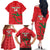 Custom Oman Cricket Family Matching Off The Shoulder Long Sleeve Dress and Hawaiian Shirt Go Champions Strong Flame Style - Wonder Print Shop