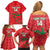 Custom Oman Cricket Family Matching Off Shoulder Short Dress and Hawaiian Shirt Go Champions Strong Flame Style - Wonder Print Shop