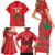 Custom Oman Cricket Family Matching Short Sleeve Bodycon Dress and Hawaiian Shirt Go Champions Strong Flame Style - Wonder Print Shop