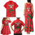 Custom Oman Cricket Family Matching Tank Maxi Dress and Hawaiian Shirt Go Champions Strong Flame Style - Wonder Print Shop