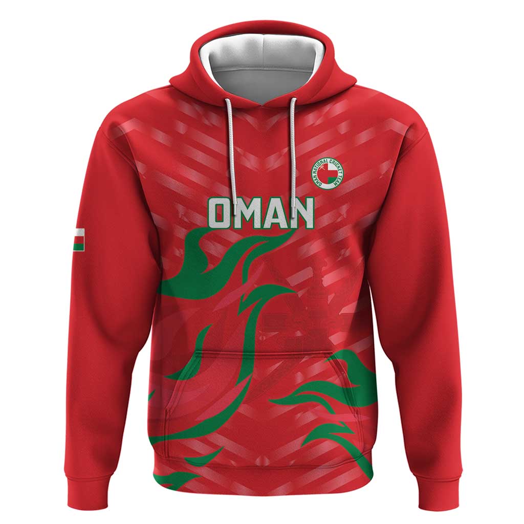 Custom Oman Cricket Hoodie Go Champions Strong Flame Style - Wonder Print Shop