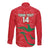 Custom Oman Cricket Long Sleeve Button Shirt Go Champions Strong Flame Style - Wonder Print Shop