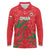 Custom Oman Cricket Long Sleeve Polo Shirt Go Champions Strong Flame Style - Wonder Print Shop