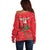 Custom Oman Cricket Off Shoulder Sweater Go Champions Strong Flame Style