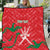 Custom Oman Cricket Quilt Go Champions Strong Flame Style - Wonder Print Shop