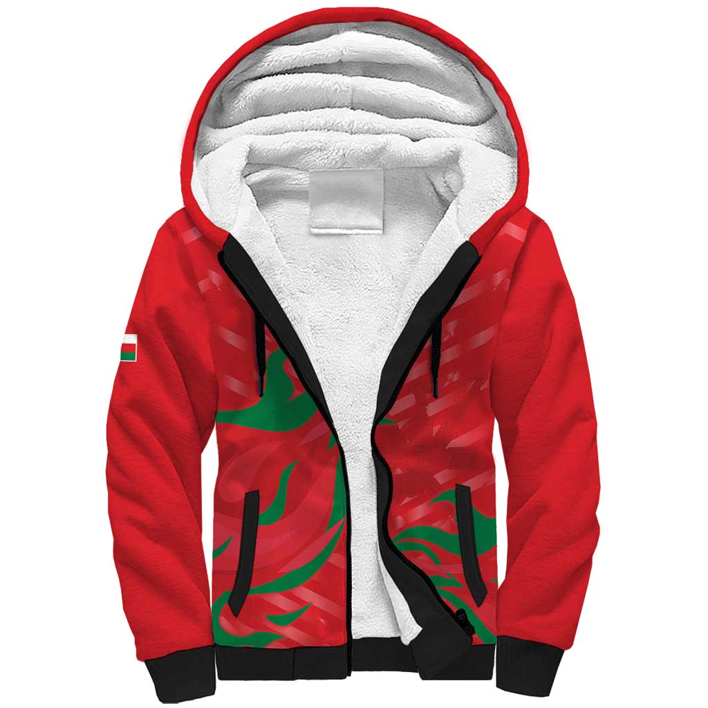 Custom Oman Cricket Sherpa Hoodie Go Champions Strong Flame Style - Wonder Print Shop