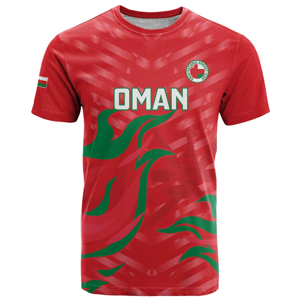 Custom Oman Cricket T Shirt Go Champions Strong Flame Style - Wonder Print Shop