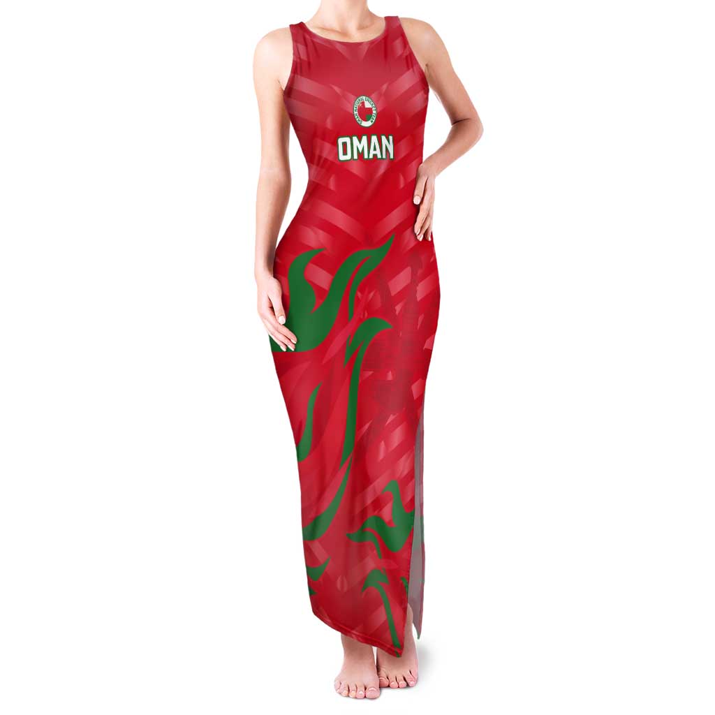 Custom Oman Cricket Tank Maxi Dress Go Champions Strong Flame Style - Wonder Print Shop