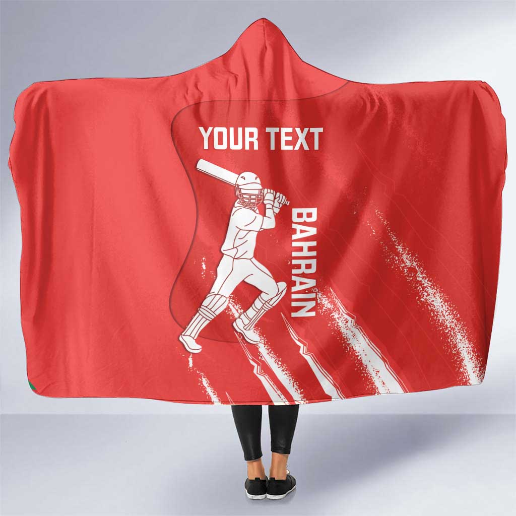 Custom Bahrain Cricket Hooded Blanket Go Champions Grunge Style