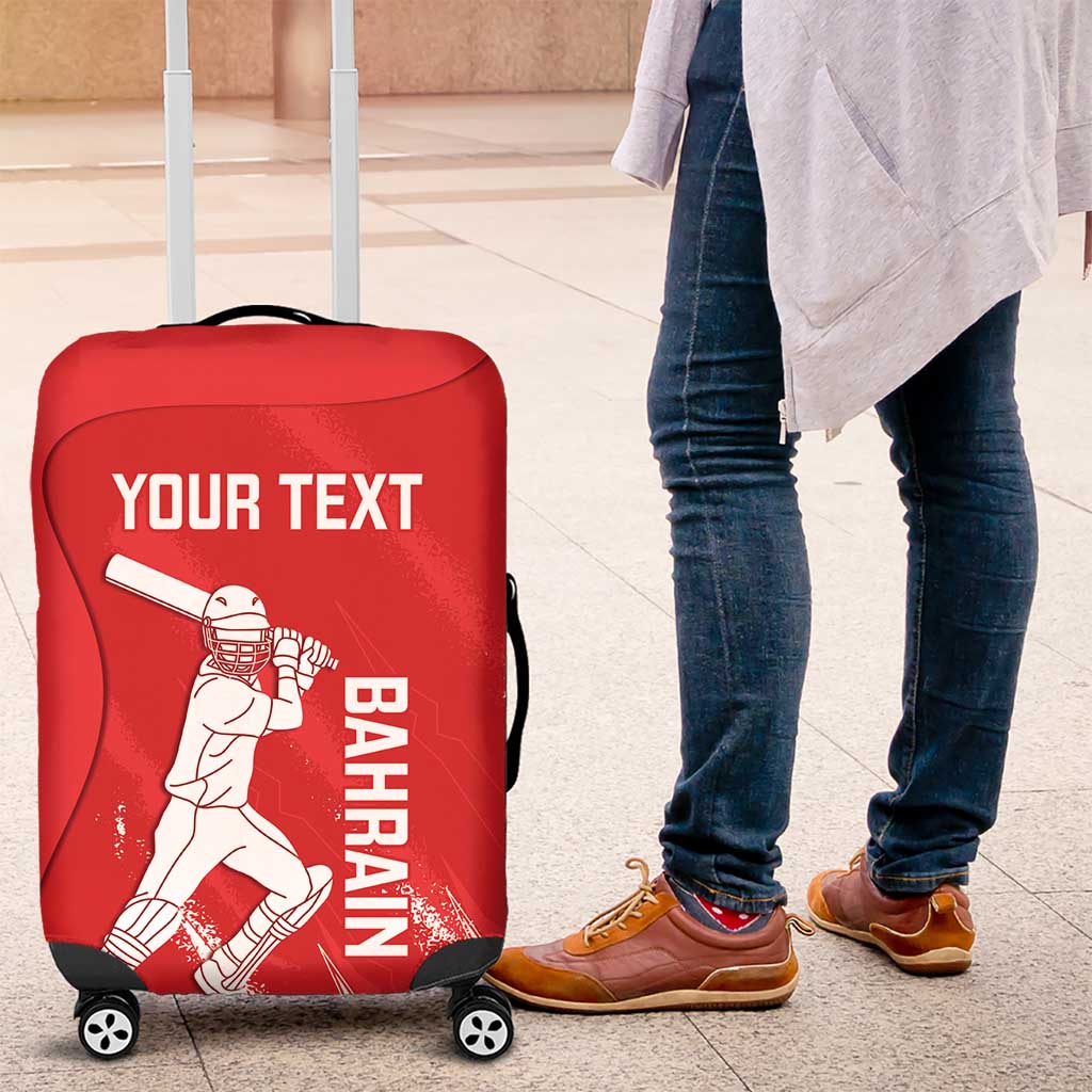 Custom Bahrain Cricket Luggage Cover Go Champions Grunge Style