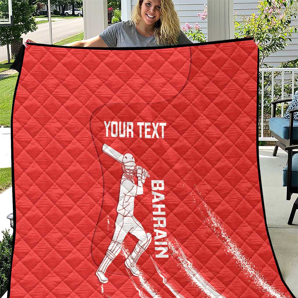 Custom Bahrain Cricket Quilt Go Champions Grunge Style - Wonder Print Shop