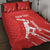 Custom Bahrain Cricket Quilt Bed Set Go Champions Grunge Style - Wonder Print Shop