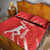 Custom Bahrain Cricket Quilt Bed Set Go Champions Grunge Style - Wonder Print Shop