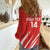 Custom Bahrain Cricket Women Casual Shirt Go Champions Grunge Style