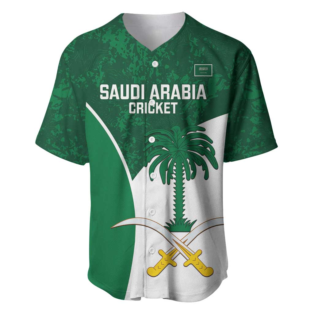 Custom Saudi Arabia Cricket Baseball Jersey Go Champions Coat Of Arms Style - Wonder Print Shop