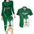 Custom Saudi Arabia Cricket Couples Matching Long Sleeve Bodycon Dress and Hawaiian Shirt Go Champions Coat Of Arms Style - Wonder Print Shop