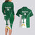 Custom Saudi Arabia Cricket Couples Matching Long Sleeve Bodycon Dress and Hawaiian Shirt Go Champions Coat Of Arms Style - Wonder Print Shop