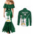 Custom Saudi Arabia Cricket Couples Matching Mermaid Dress and Long Sleeve Button Shirt Go Champions Coat Of Arms Style