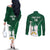 Custom Saudi Arabia Cricket Couples Matching Off The Shoulder Long Sleeve Dress and Long Sleeve Button Shirt Go Champions Coat Of Arms Style